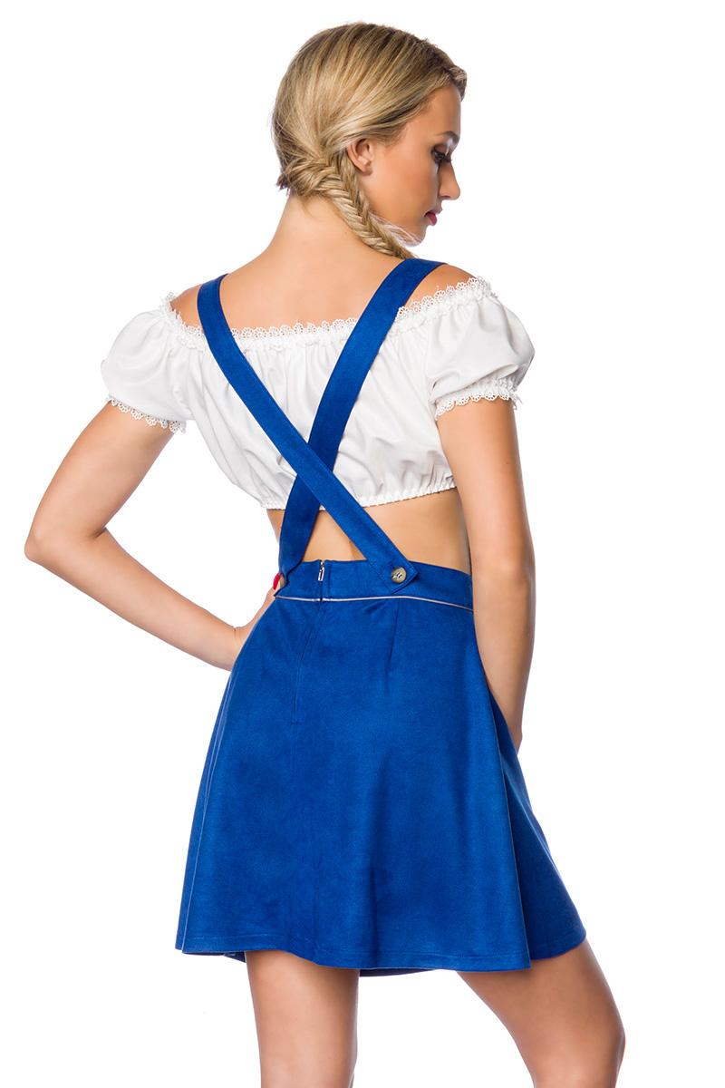 Trachtenrock mit Stickereien blau