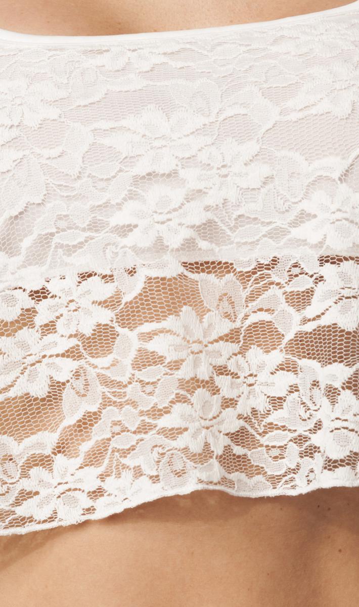 Spitzen-Top XS-L weiß