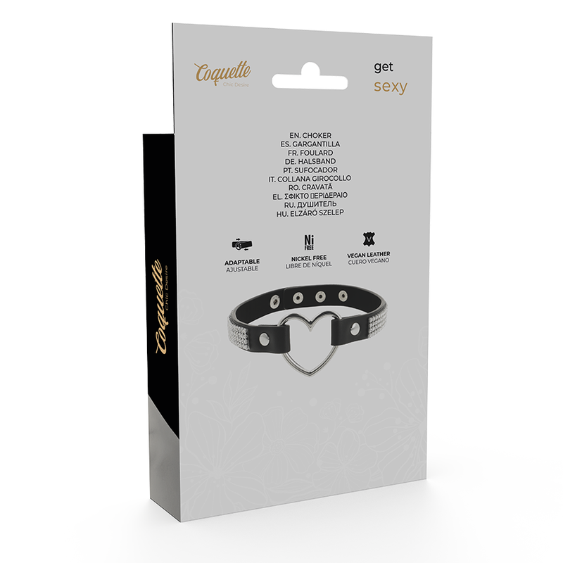 COQUETTE - CHIC DESIRE VEGANES LEDER-HALSBAND MIT HERZ