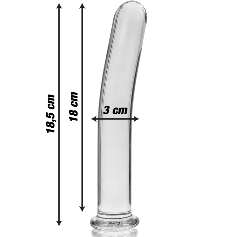 NEBULA SERIES BY IBIZA - MODELL 17 DILDO BOROSILIKATGLAS 18,5 X 3 CM KLAR
