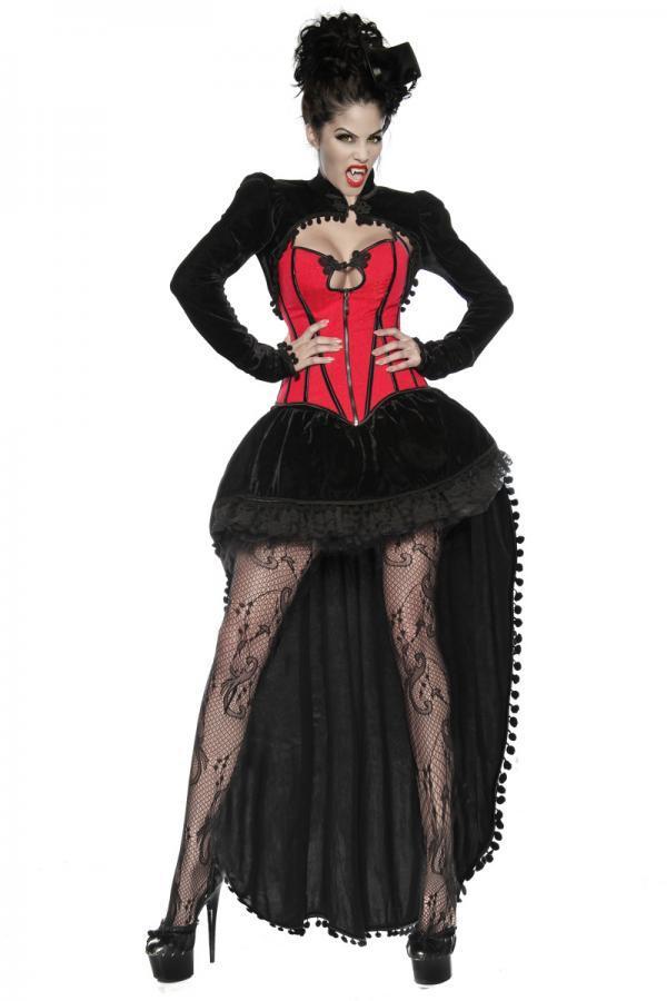 Vampirkostüm 3XL schwarz/rot
