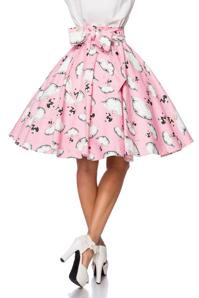 Vintage-Rock rosa/weiß