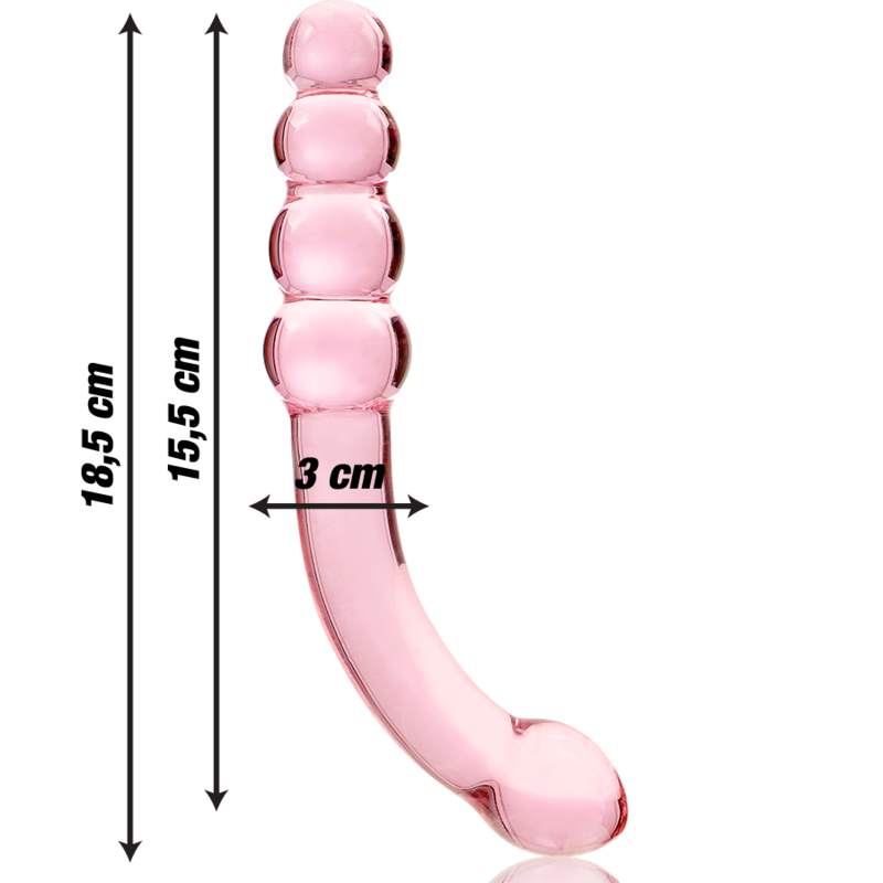 NEBULA SERIES BY IBIZA - MODELL 14 DILDO BOROSILIKATGLAS 18,5 X 3 CM ROSA