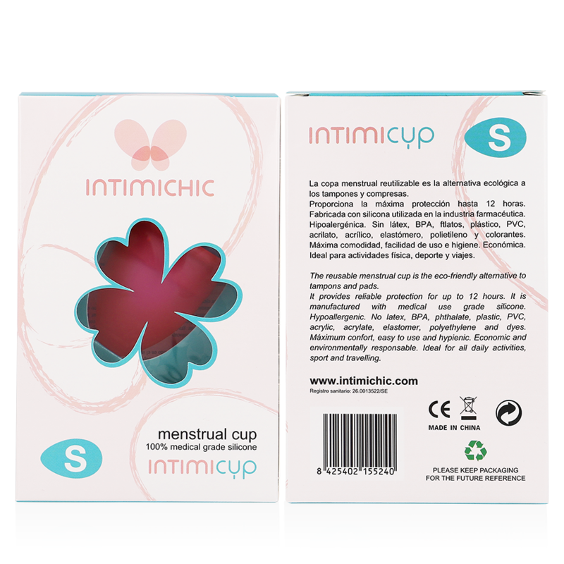 INTIMICHIC - MENSTRUAL CUP MEDIZINISCHES SILIKON, GRÖSSE S