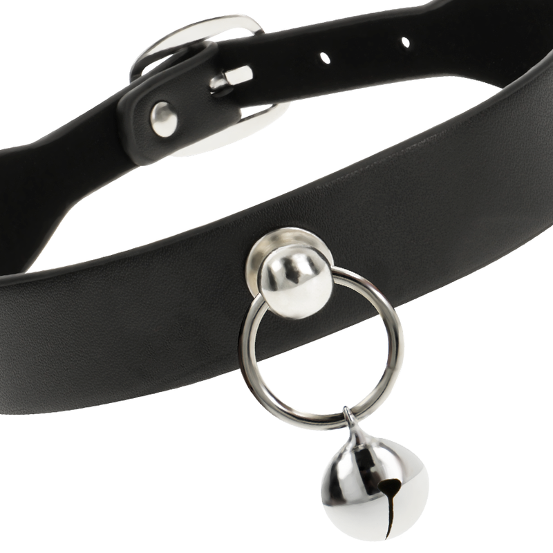 COQUETTE - CHIC DESIRE VEGANE LEDER-HALSKETTE DAMEN-ACCESSOIRE RASSEL/REIFEN