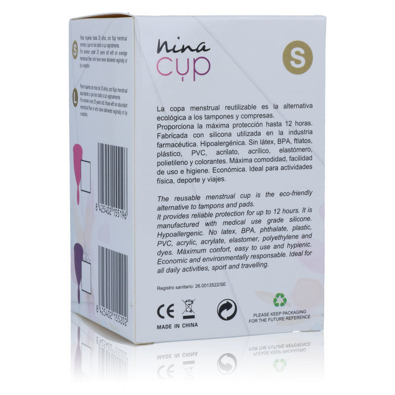 NINA KIKÍ - MENSTRUAL CUP ROSA GRÖSSE S