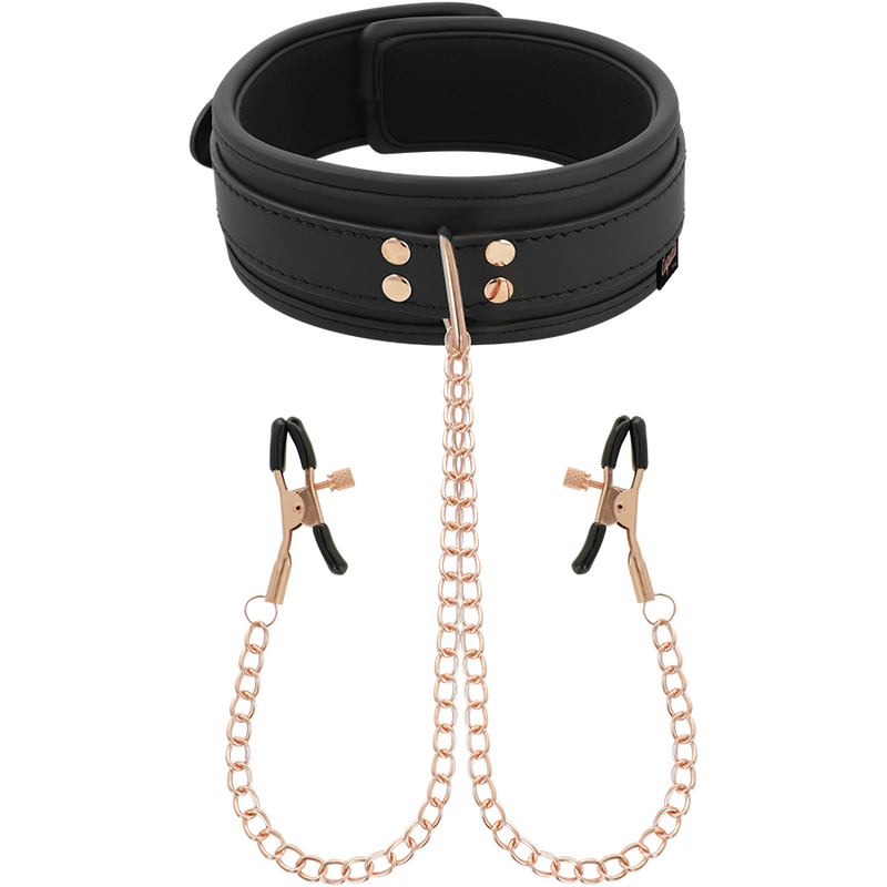 COQUETTE - CHIC DESIRE FANTASY-NIPPELKLEMMEN-HALSKETTE MIT NEOPRENFUTTER