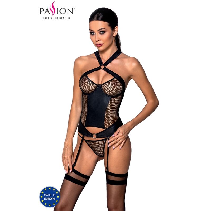 PASSION - AMANDA KORSETT ÖKOLOGISCHES LEDER L/XL
