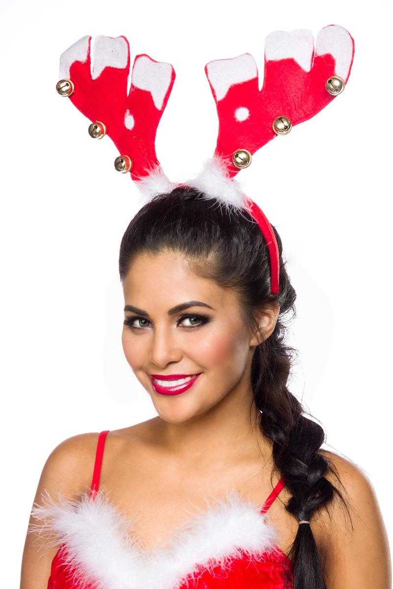 Rentier-Kostüm XS-M rot/weiß