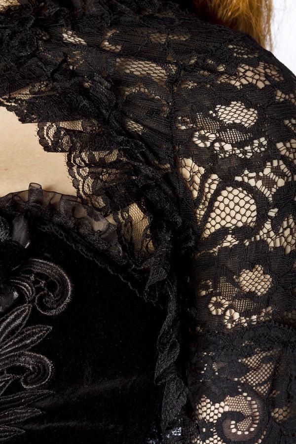 Bolero aus Spitze schwarz
