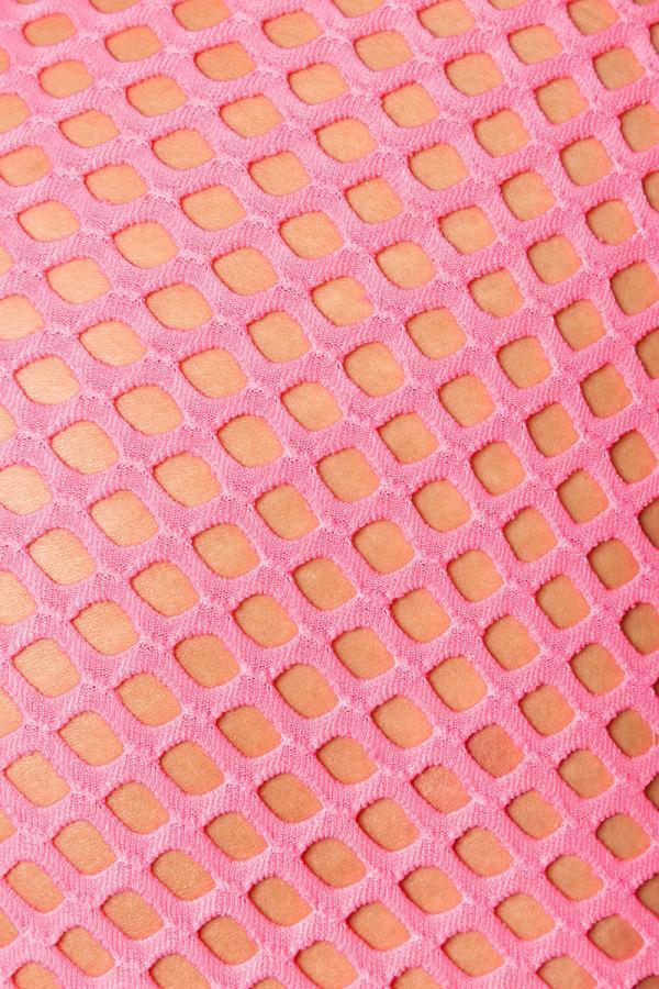 Netz-Caprihose OS neonpink