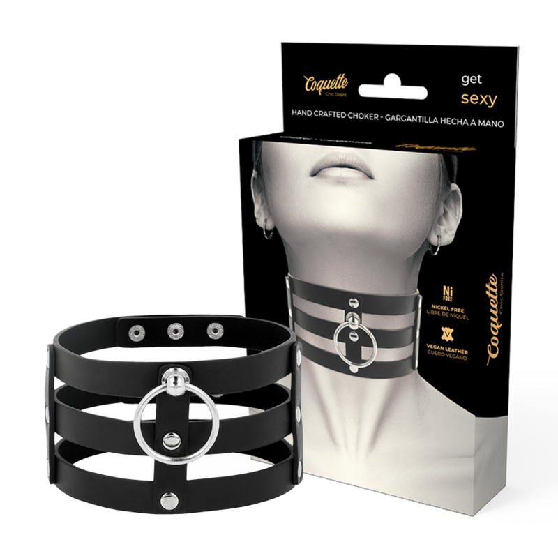 COQUETTE - CHIC DESIRE VEGANES LEDER-HALSBAND IM FETISCH-STIL