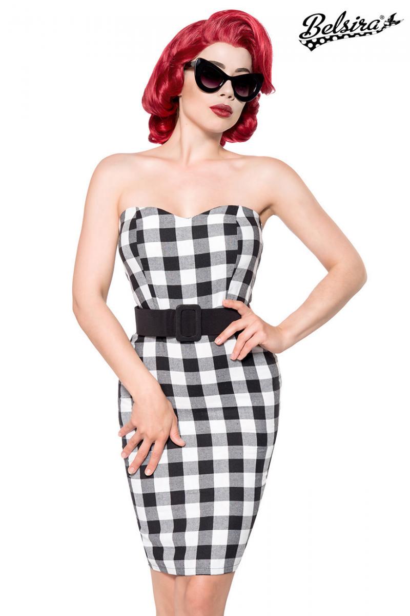 Karokleid schwarz/weiß