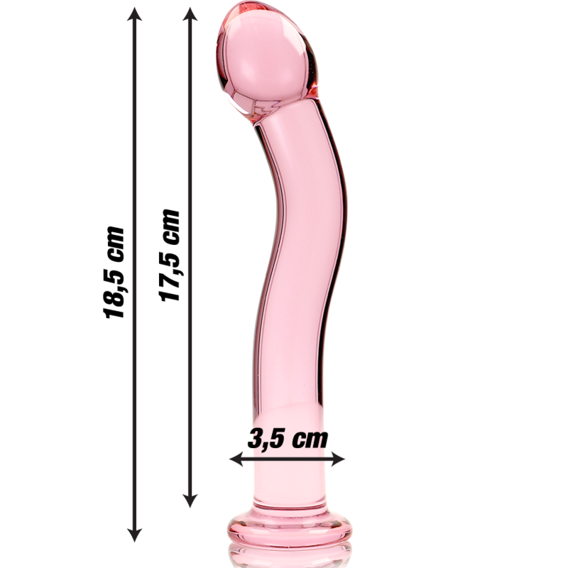 NEBULA SERIES BY IBIZA - MODELL 18 DILDO BOROSILIKATGLAS 18,5 X 3,5 CM ROSA