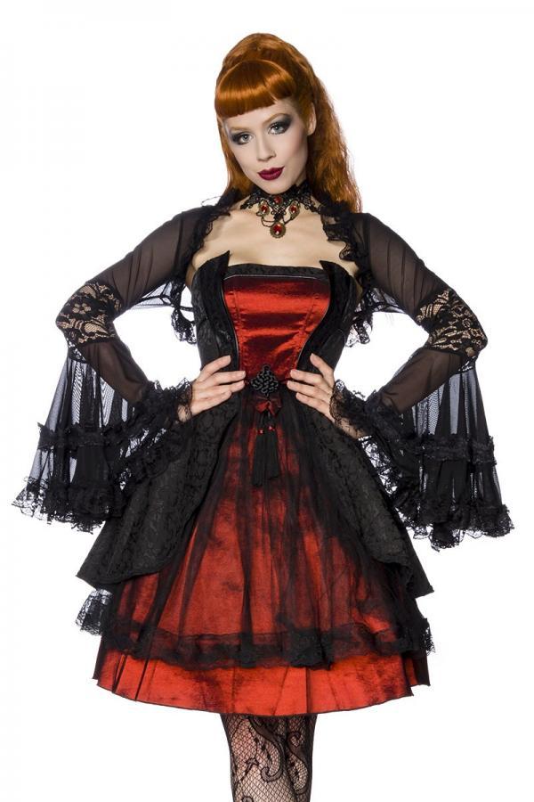 Bolero mit Spitze S/M schwarz