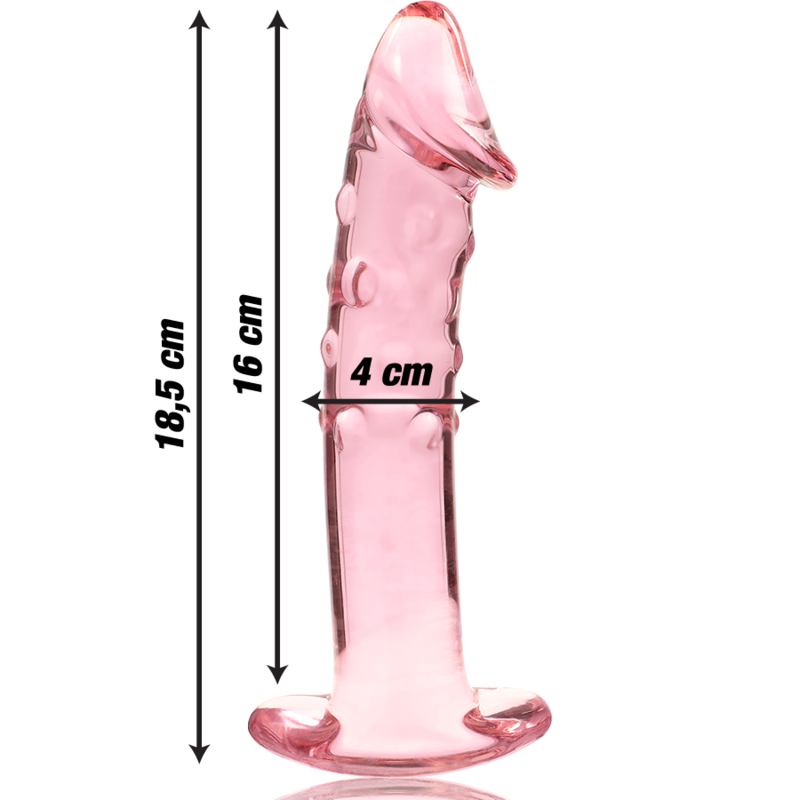 NEBULA SERIES BY IBIZA - MODELL 19 DILDO BOROSILIKATGLAS 18,5 X 4 CM ROSA