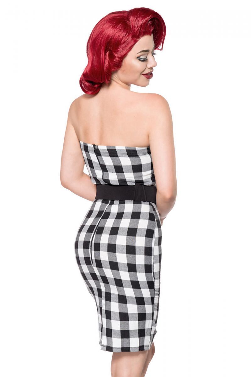 Karokleid schwarz/weiß