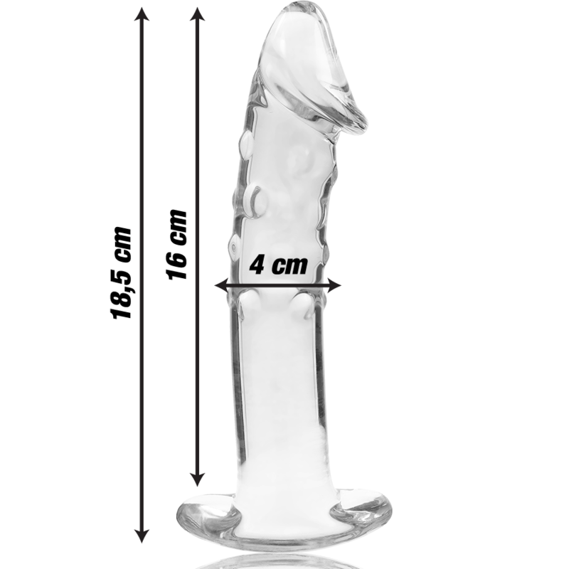 NEBULA SERIES BY IBIZA - MODELL 19 DILDO BOROSILIKATGLAS 18,5 X 4 CM KLAR