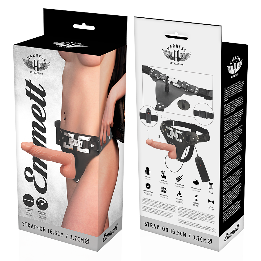 HARNESS ATTRACTION - RNES EMMETT REALISTISCHER VIBRATOR 16,5 X 3,7 CM