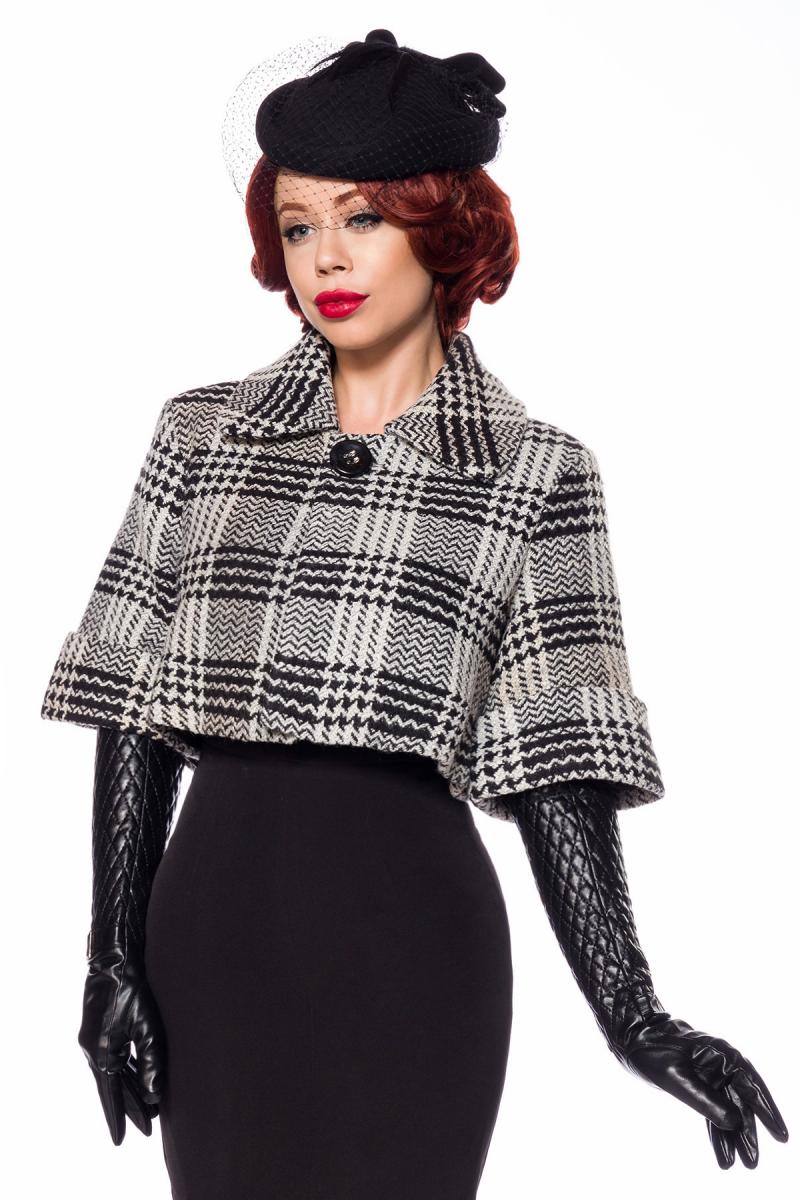 Belsira Premium Wolljäckchen schwarz/weiß