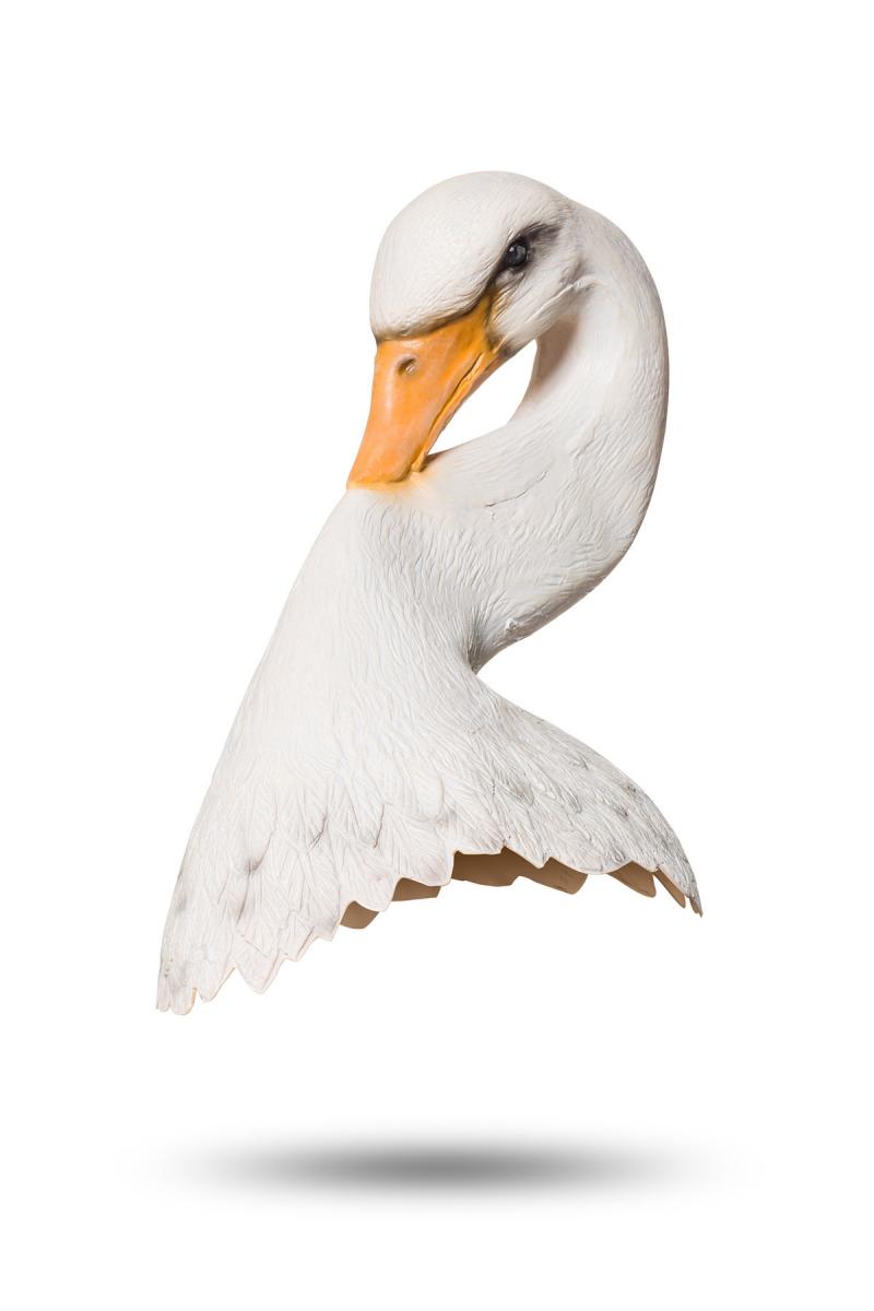 Schwanenhut OS weiß/gelb