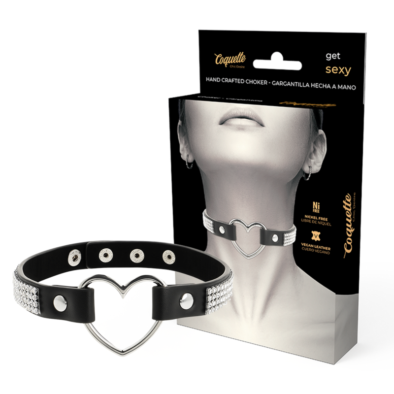COQUETTE - CHIC DESIRE VEGANES LEDER-HALSBAND MIT HERZ