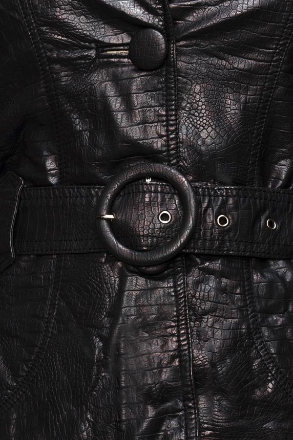 Lederimitatjacke mit Gürtel M schwarz