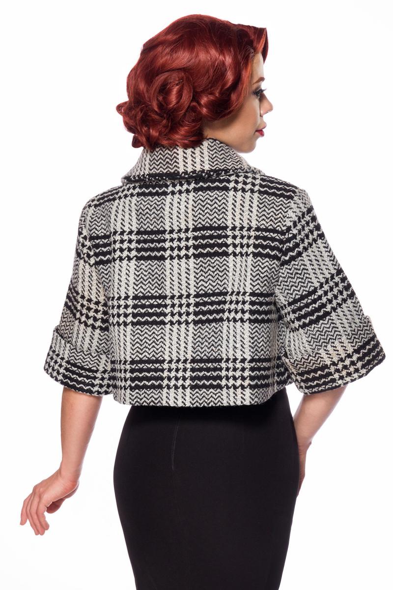 Belsira Premium Wolljäckchen schwarz/weiß