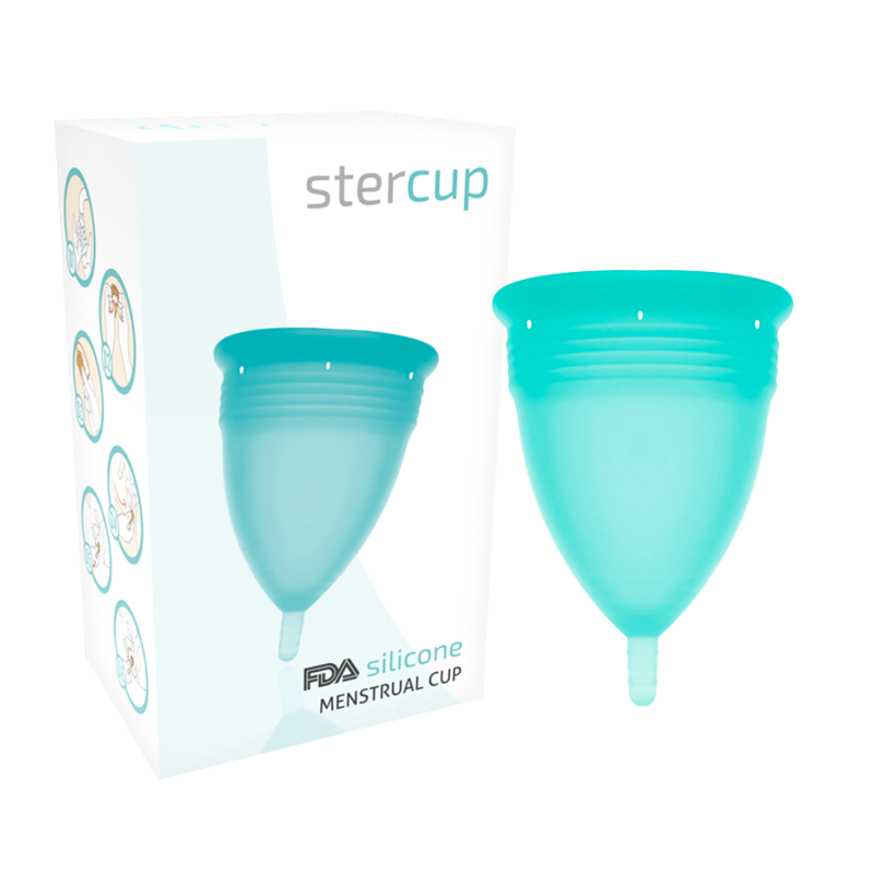 STERCUP - FDA SILIKON-MENSTRUALCUP GRÖSSE L AQUAMARIN