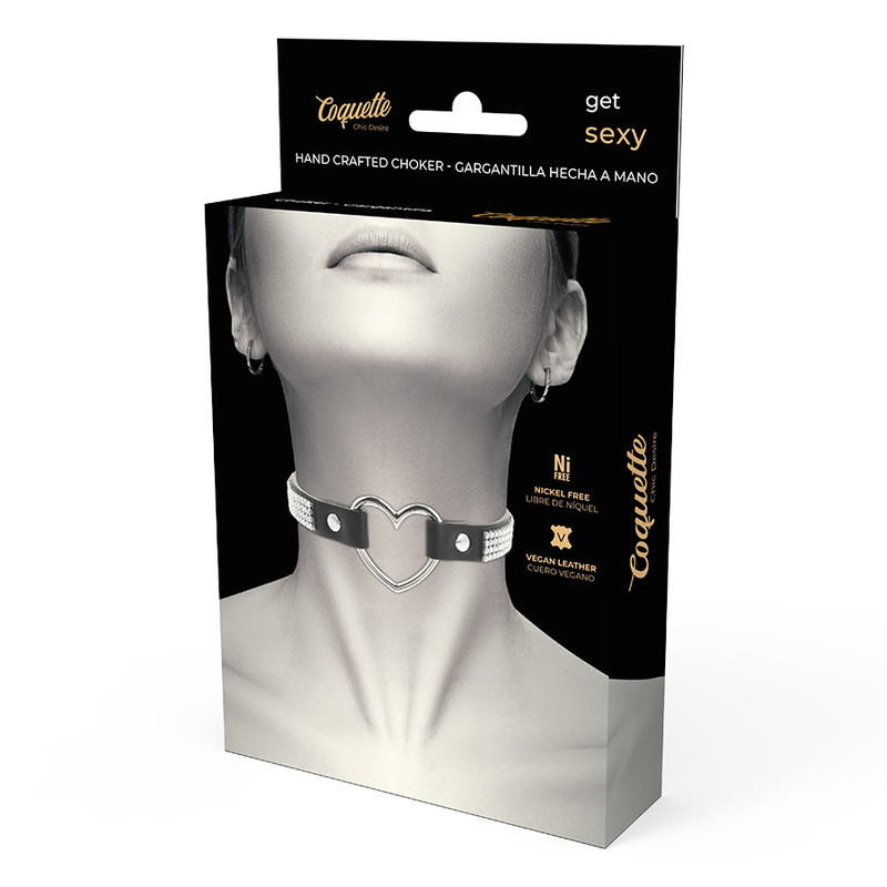 COQUETTE - CHIC DESIRE VEGANES LEDER-HALSBAND MIT HERZ