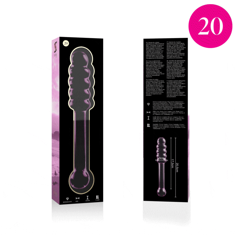 NEBULA SERIES BY IBIZA - MODELL 20 DILDO BOROSILIKATGLAS 20,5 X 3 CM ROSA