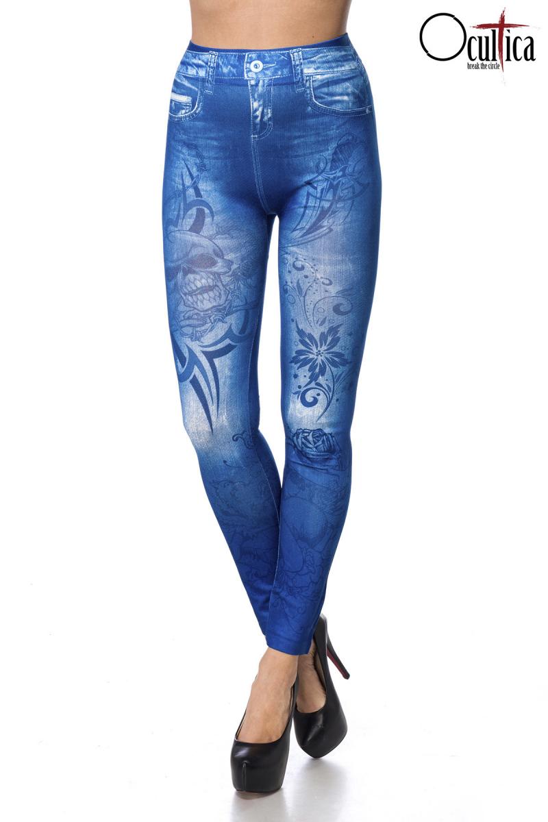 Leggings in Jeansoptik OS blau