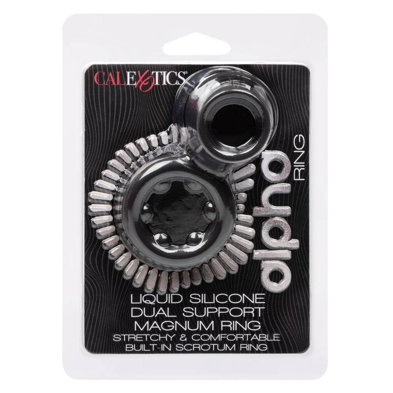 CALIFORNIA EXOTICS - ALPHA DUAL MAGNUM RING SCHWARZ