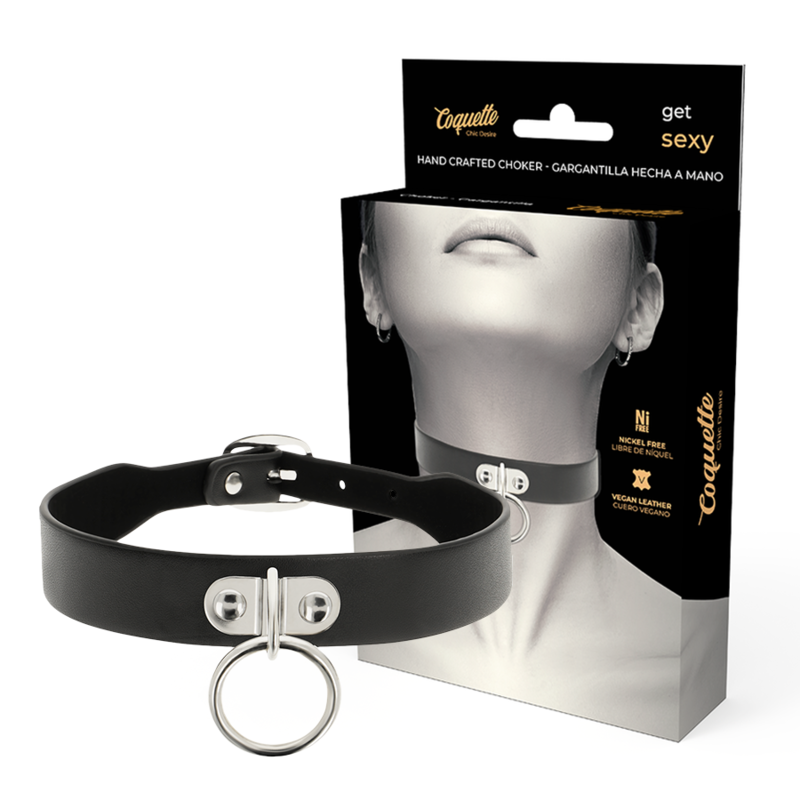 COQUETTE - CHIC DESIRE HALSKETTE AUS VEGANEM LEDER FETISCH-ACCESSOIRE