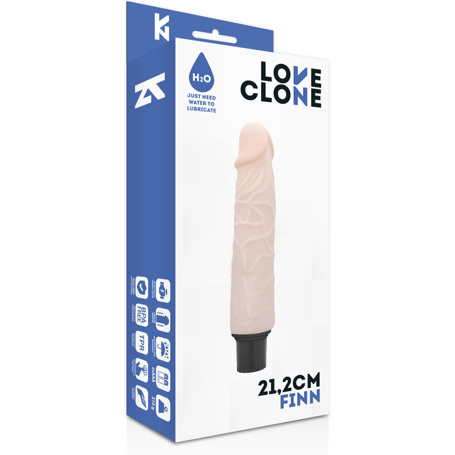 LOVECLONE - FINN SELBSTSCHMIERENDER VIBRATOR 21,2 CM