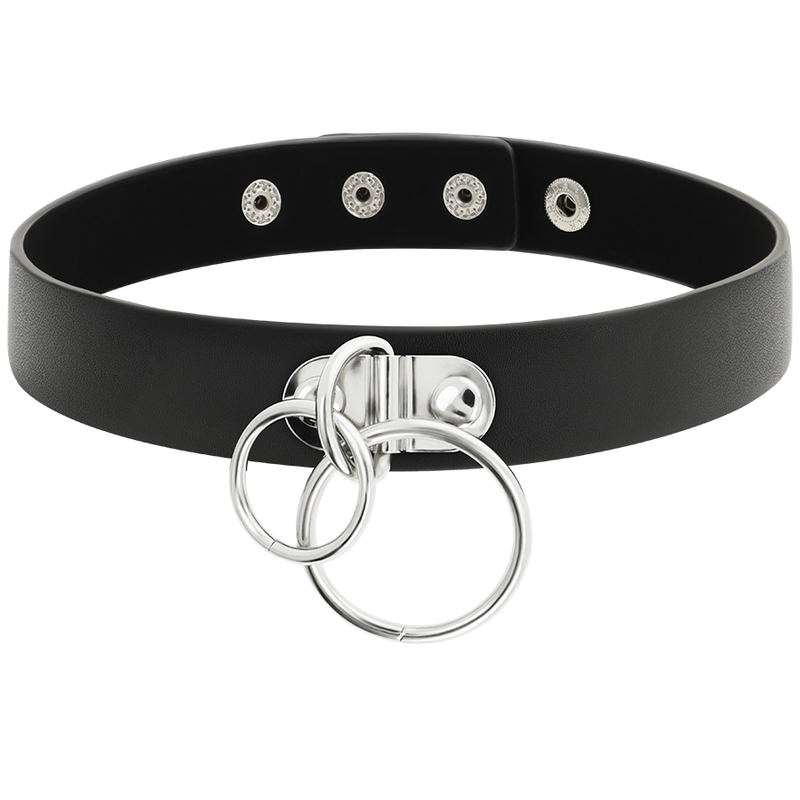 COQUETTE - CHIC DESIRE DOPPELRING-HALSBAND AUS VEGANEM LEDER