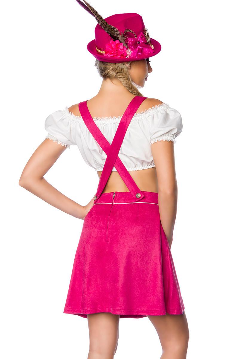 Trachtenrock mit Stickereien pink