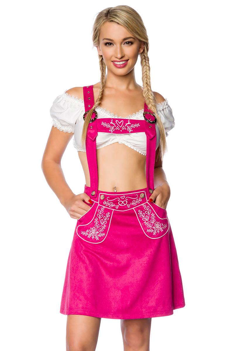 Trachtenrock mit Stickereien pink