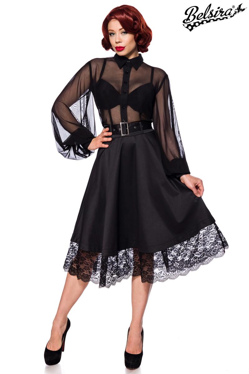 Ausgestellter Vintage Rock schwarz