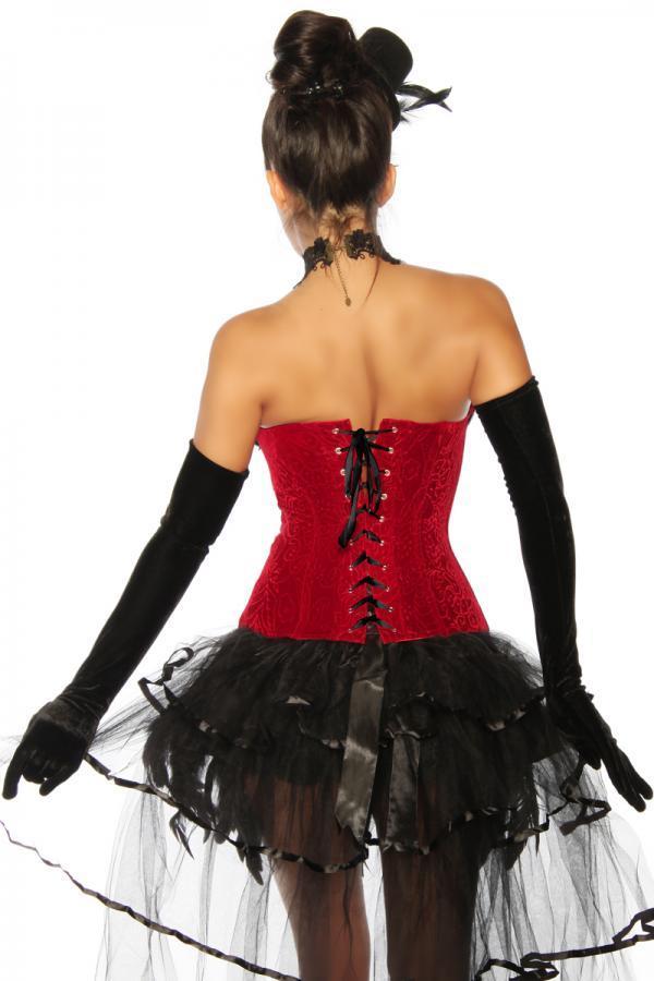 Burlesque-Corsage XL rot