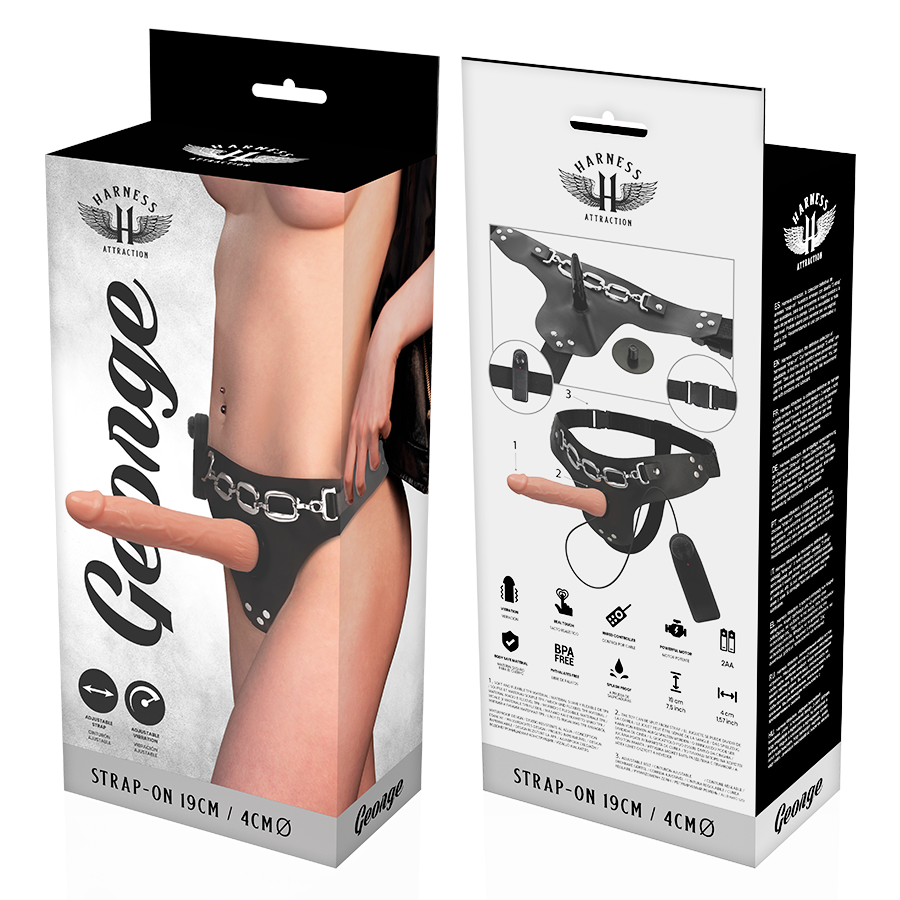 HARNESS ATTRACTION - RNES GEORGE REALISTISCHER VIBRATOR 19 X 4CM