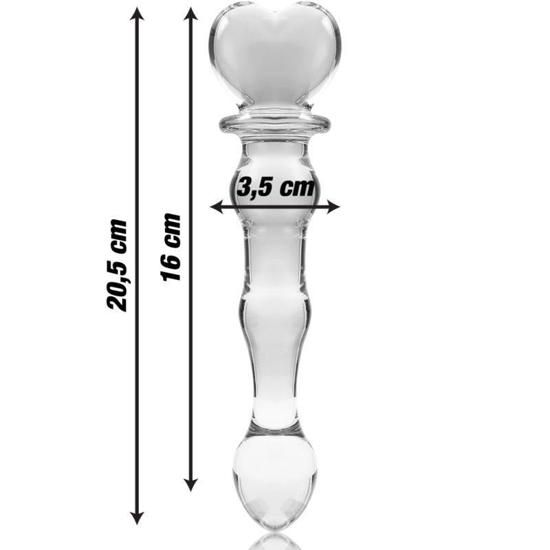 NEBULA SERIES BY IBIZA - MODELL 21 DILDO BOROSILIKATGLAS 20,5 X 3,5 CM KLAR
