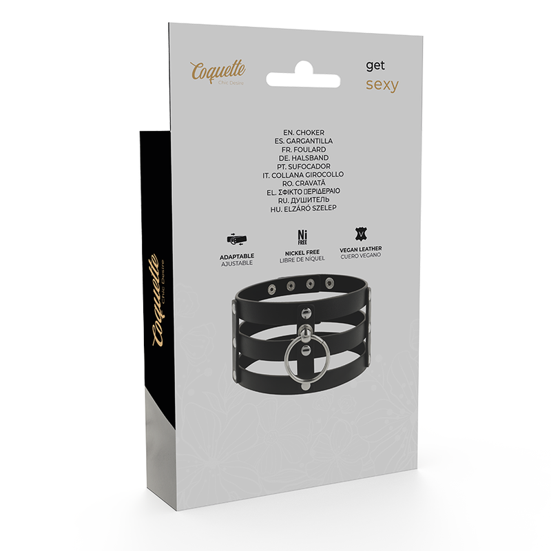 COQUETTE - CHIC DESIRE VEGANES LEDER-HALSBAND IM FETISCH-STIL