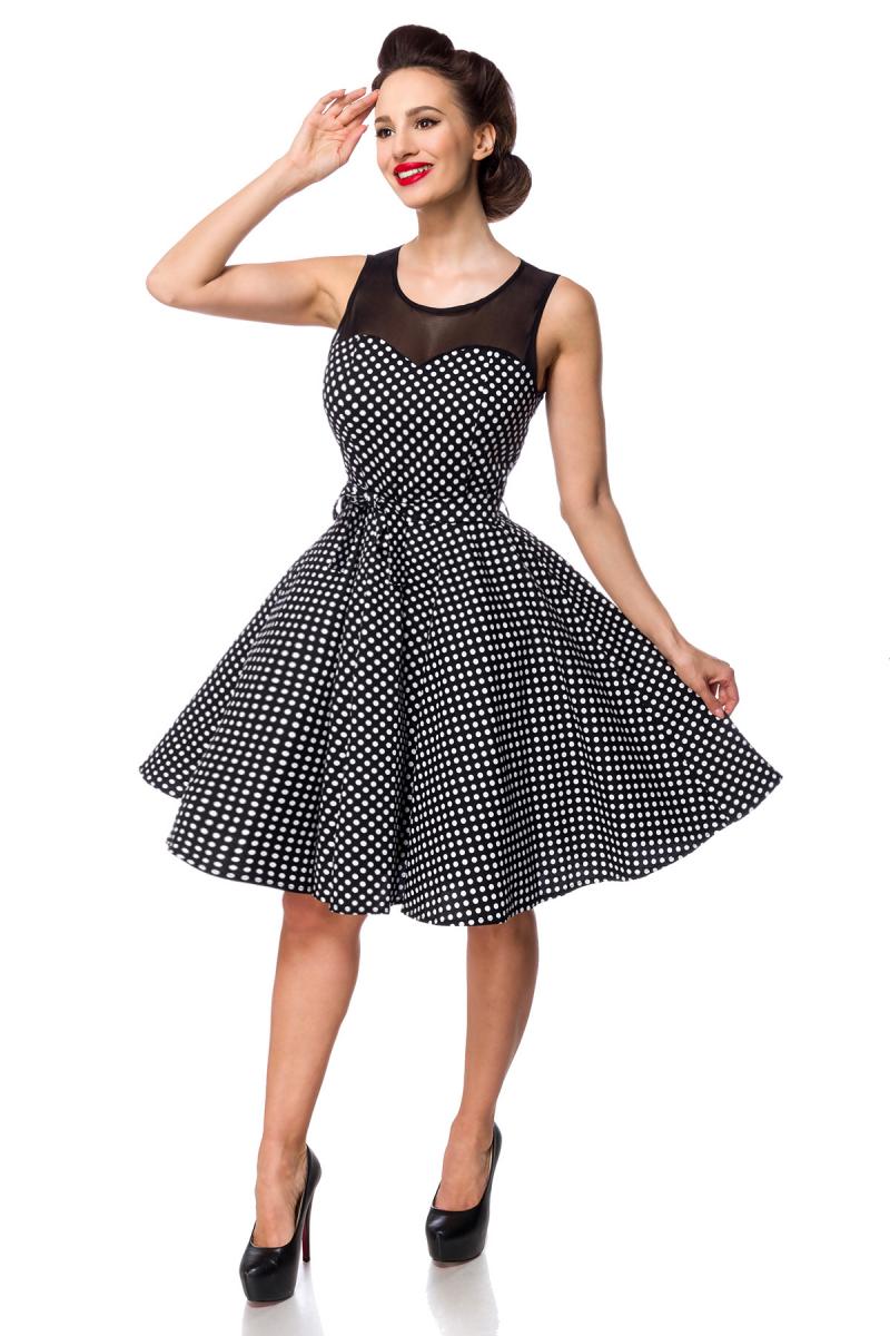 Kleid mit Dots schwarz/weiß