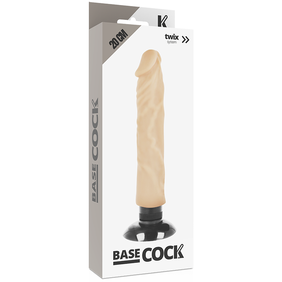 BASECOCK - REALISTISCHER VIBRATOR 2-1 NATÜRLICH 20 CM