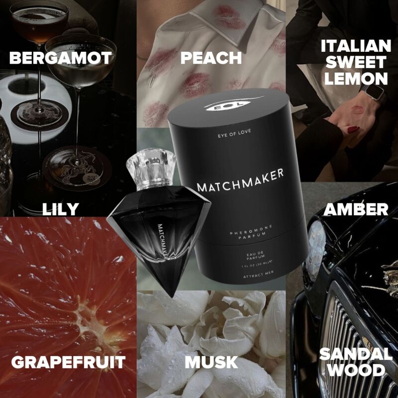 EYE OF LOVE - MATCHMAKER BLACK DIAMOND PHEROMON-PARFÜM ZIEHT IHN AN, 30 ML