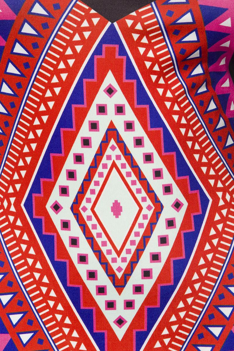 Kleid blau/gemustert