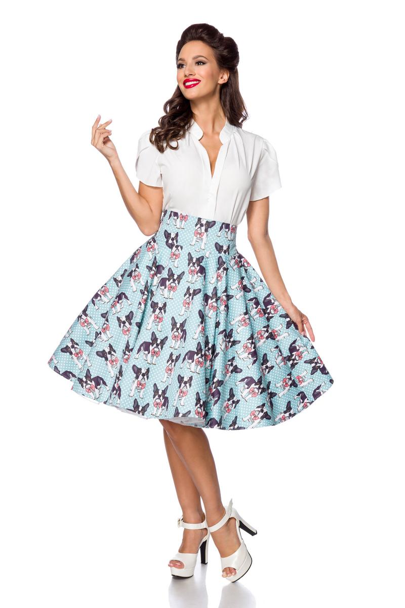 Vintage-Rock blau/schwarz