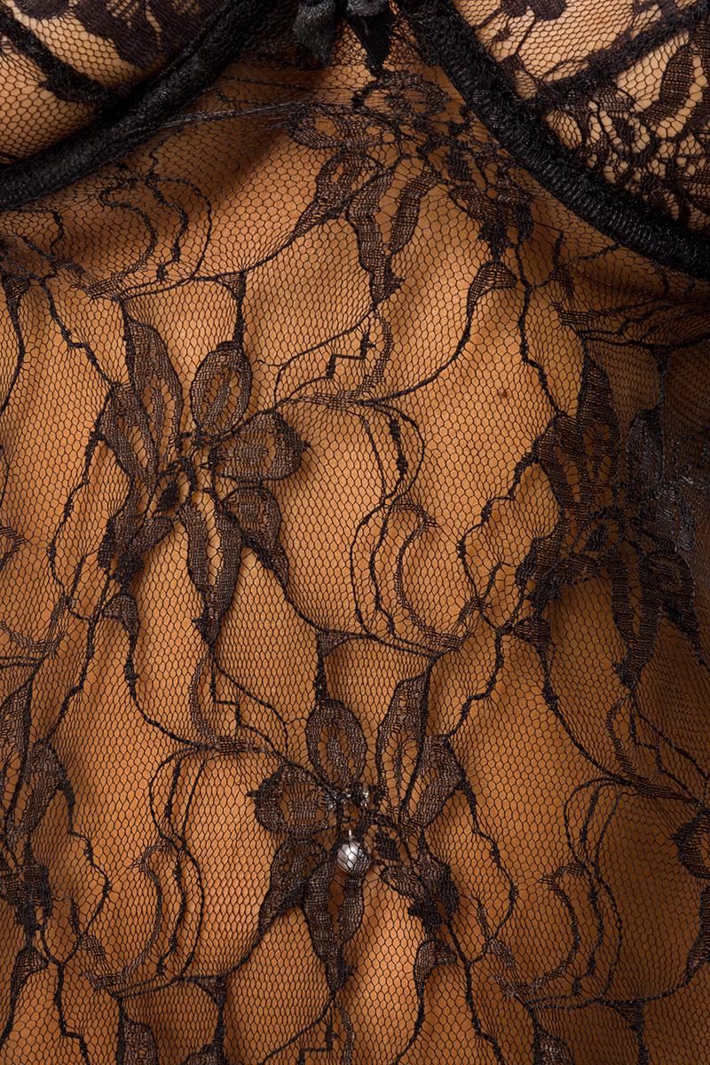 Negligé-Set S-M schwarz