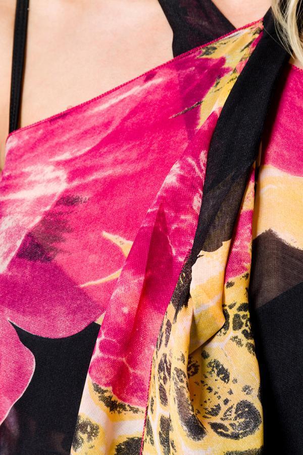 Strandtuch OS schwarz/gemustert